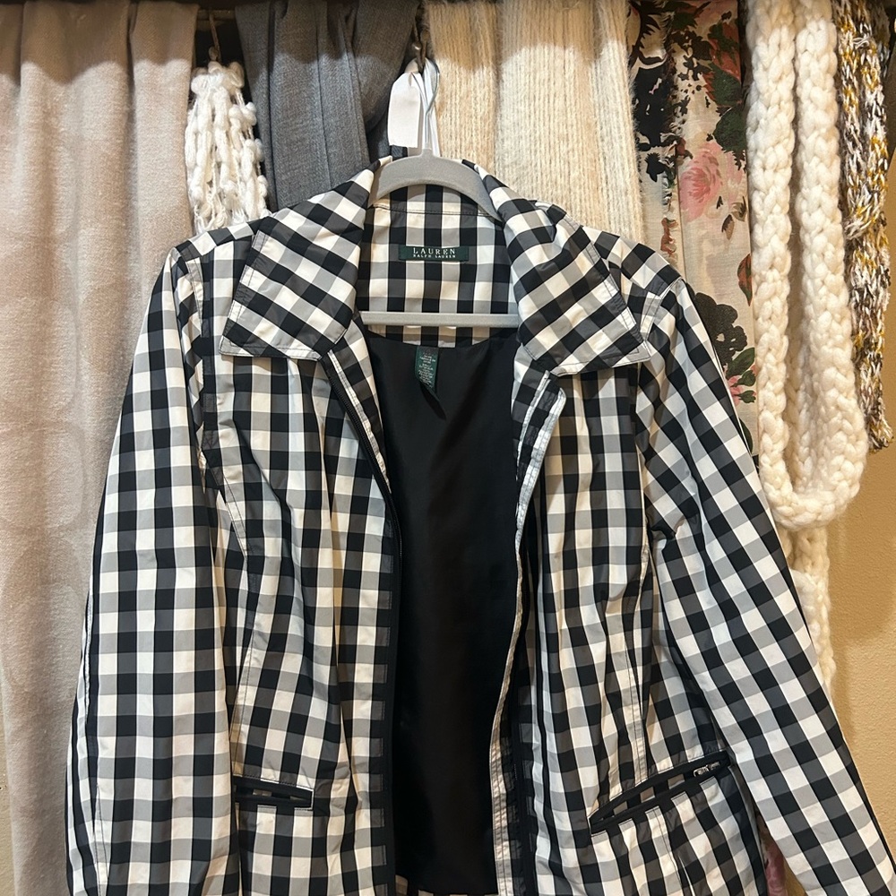 Ralph Lauren Black and White Blazer with Classic Check Design (never worn)